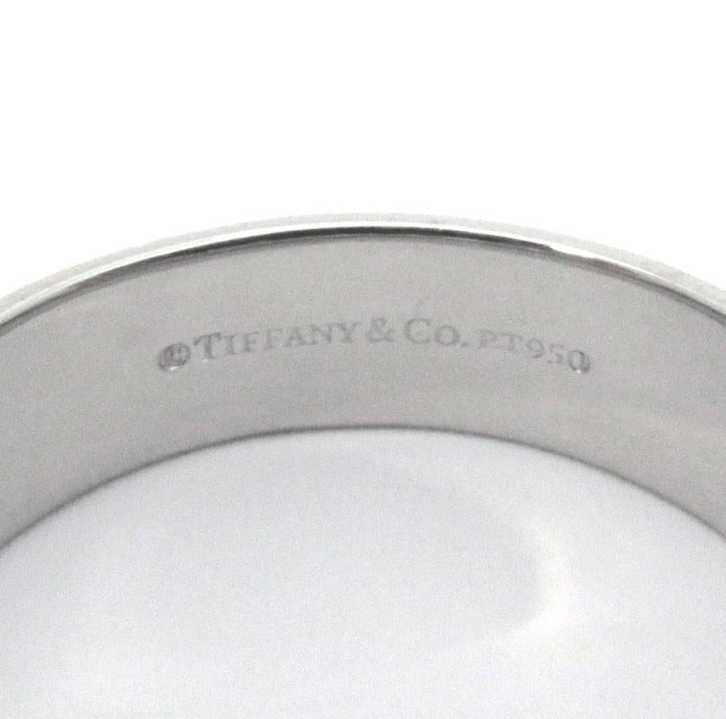 TIFFANY & Co. Together Platinum 6mm Milgrain Wedding Band Ring 9 For Sale 3