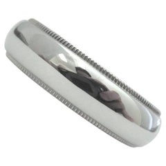TIFFANY & Co. Anneau de mariage en platine à grains multiples 6mm 9