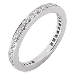TIFFANY & Co. Together Platinum Diamond Legacy 2mm Milgrain Band Ring 5