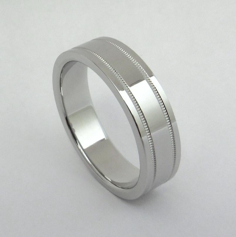 TIFFANY & Co. Together Platinum 6mm Double Milgrain Wedding Band Ring 11.5 Men's

 Metal: Platinum 
 Size: 11.5 
 Band Width: 6mm
 Weight: 15.80 grams
 Hallmark: ©TIFFANY&CO. Pt950
 Condition: Excellent condition, like new. It comes with Tiffany