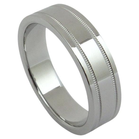 Tiffany & Co. Together Platinum Double Milgrain Wedding Band Ring 11.5 For Sale