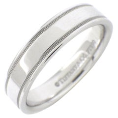 TIFFANY & Co. Juntos Platino 4mm Doble Milgrain Alianza 6