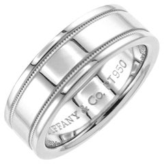 TIFFANY & Co. Juntos Alianza de Platino Doble Milgrain 6