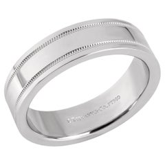TIFFANY & Co. Juntos Alianza de Platino Doble Milgrain 9