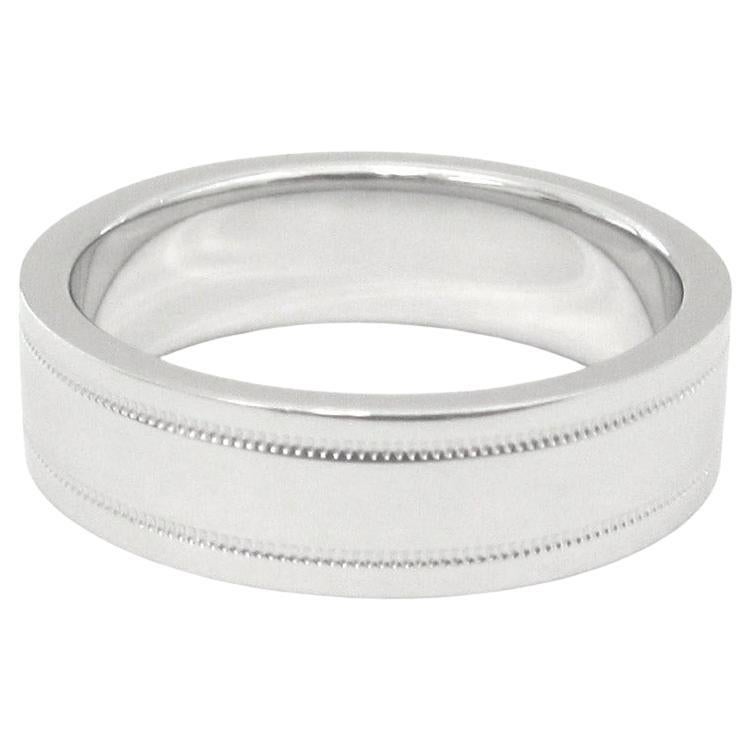 TIFFANY & Co. Juntos Alianza de Platino Doble Milgrain 9