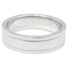 TIFFANY & Co. Together Platinum Double Milgrain Wedding Band Ring 9