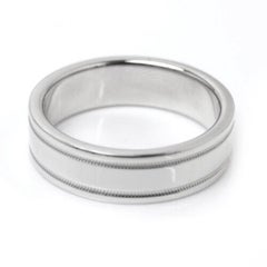 TIFFANY & Co. Together Platinum Double Milgrain Wedding Band Ring 9.5