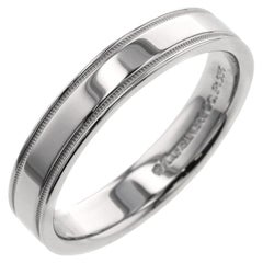 Tiffany & Co. Together Platinum Double Milgrain Wedding Band Ring 9.5