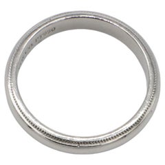 Tiffany & Co. Together Platinum Milgrain 4MM Wedding Band Ring