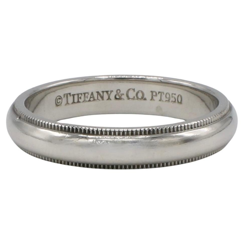 Tiffany & Co. Together Platinum Milgrain 4MM Wedding Band Ring
