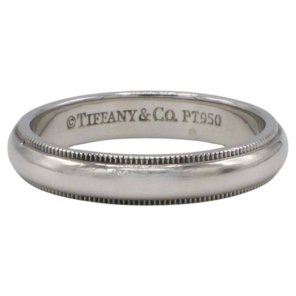 Tiffany and Co. Notes Milgrain Platinum Band Ring at 1stDibs | tiffany ...