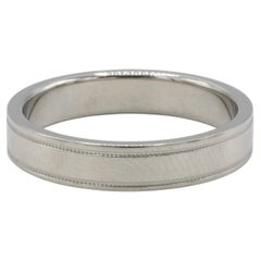 Tiffany & Co. Together Platinum Milgrain Wedding Band Ring 4MM