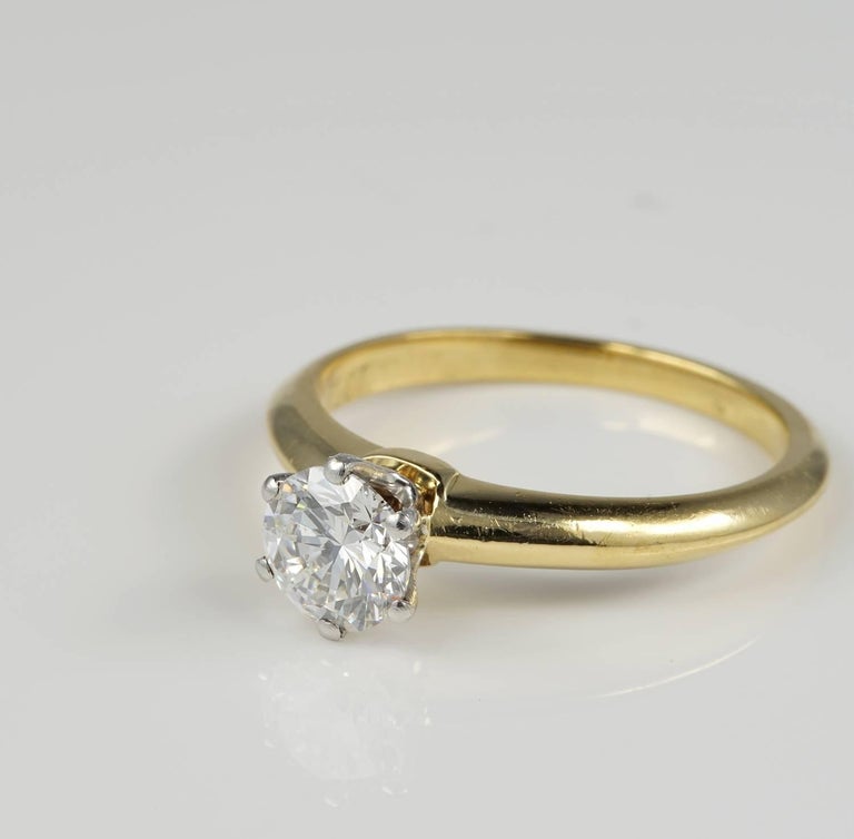 Tiffany and Co. Top Quality Diamond Solitaire Ring For Sale at 1stdibs