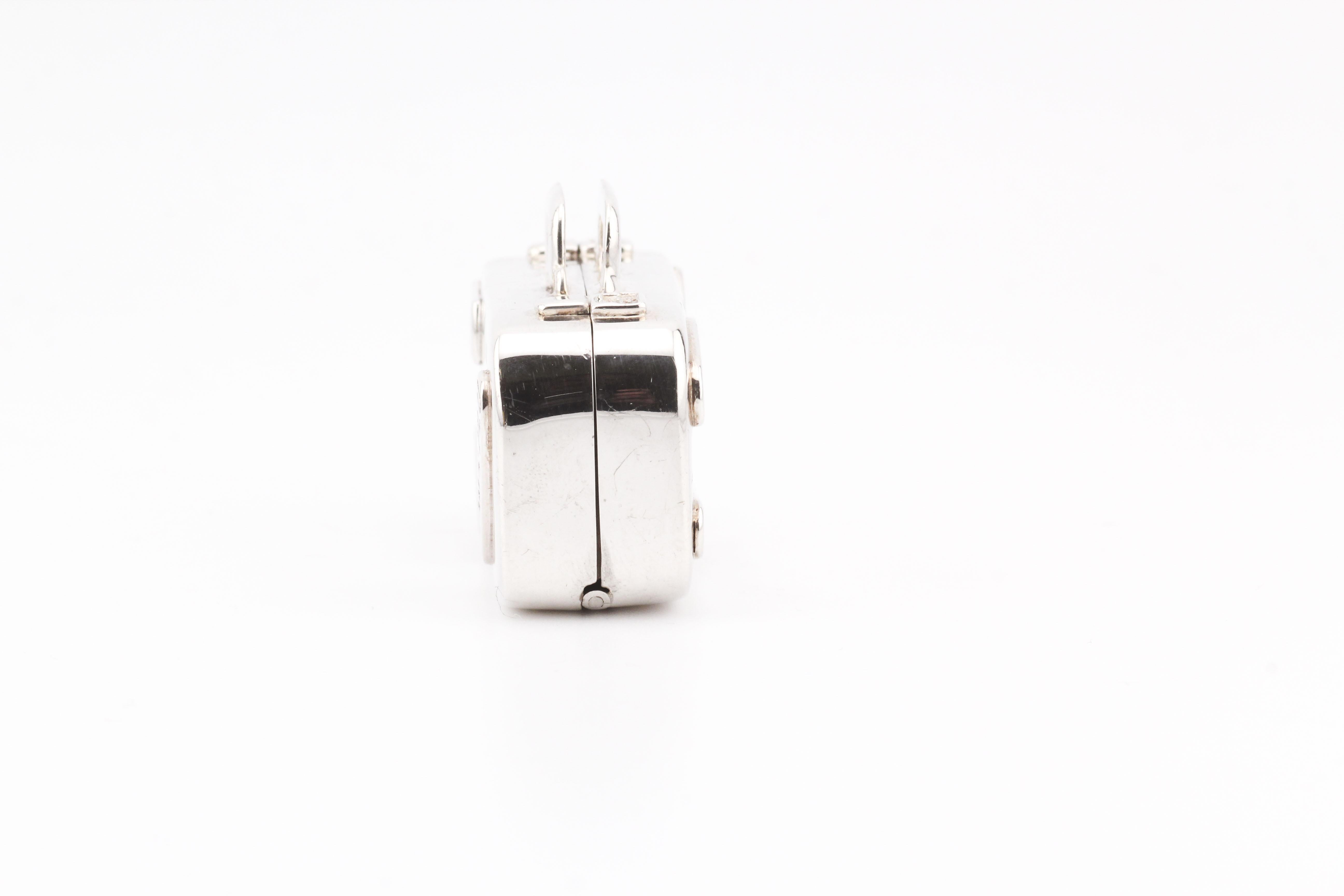 Tiffany & Co. Travelers Suitcase 925 Sterling Silver Pill Box Case 3