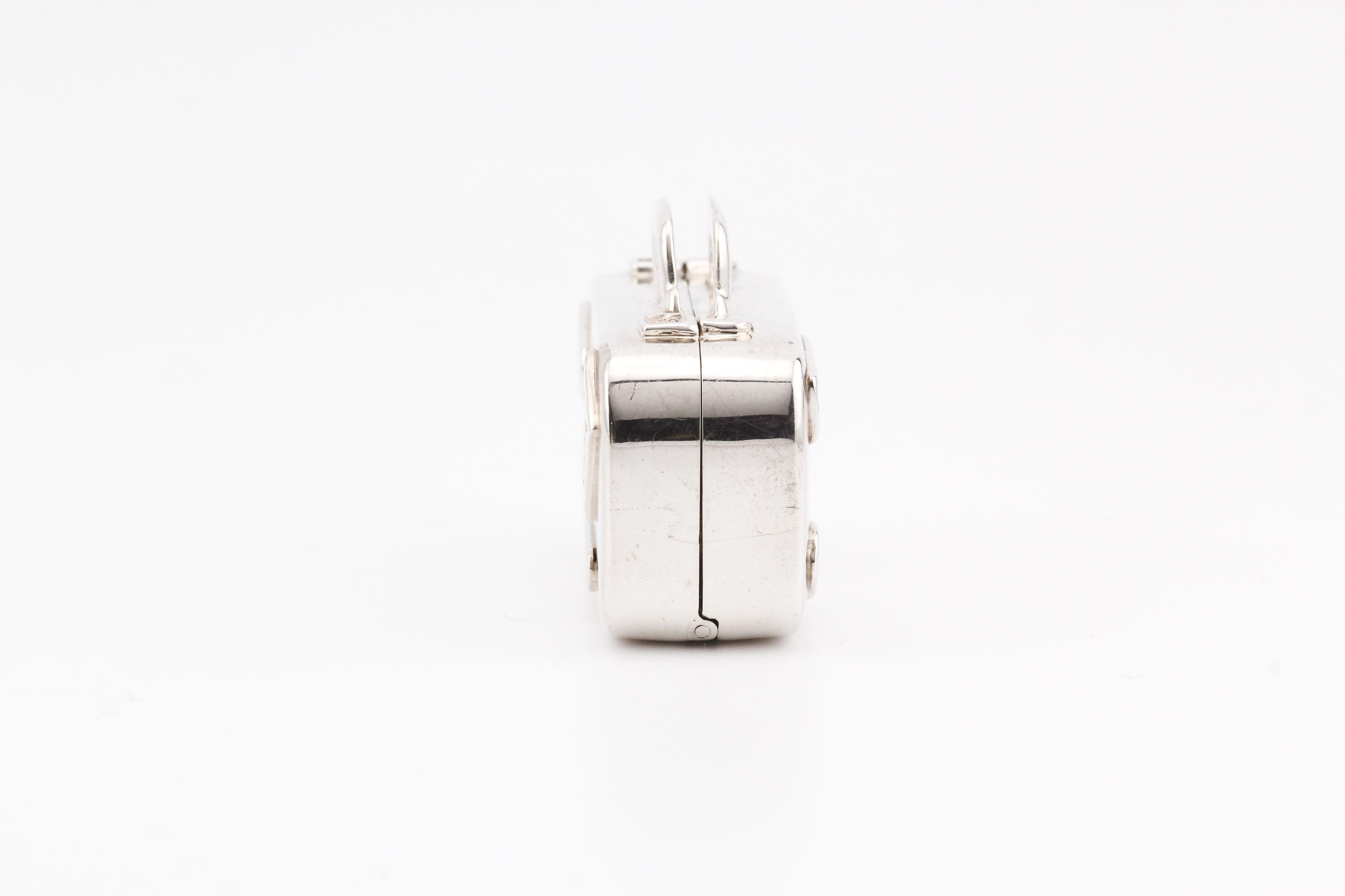Tiffany & Co. Travelers Suitcase 925 Sterling Silver Pill Box Case 4