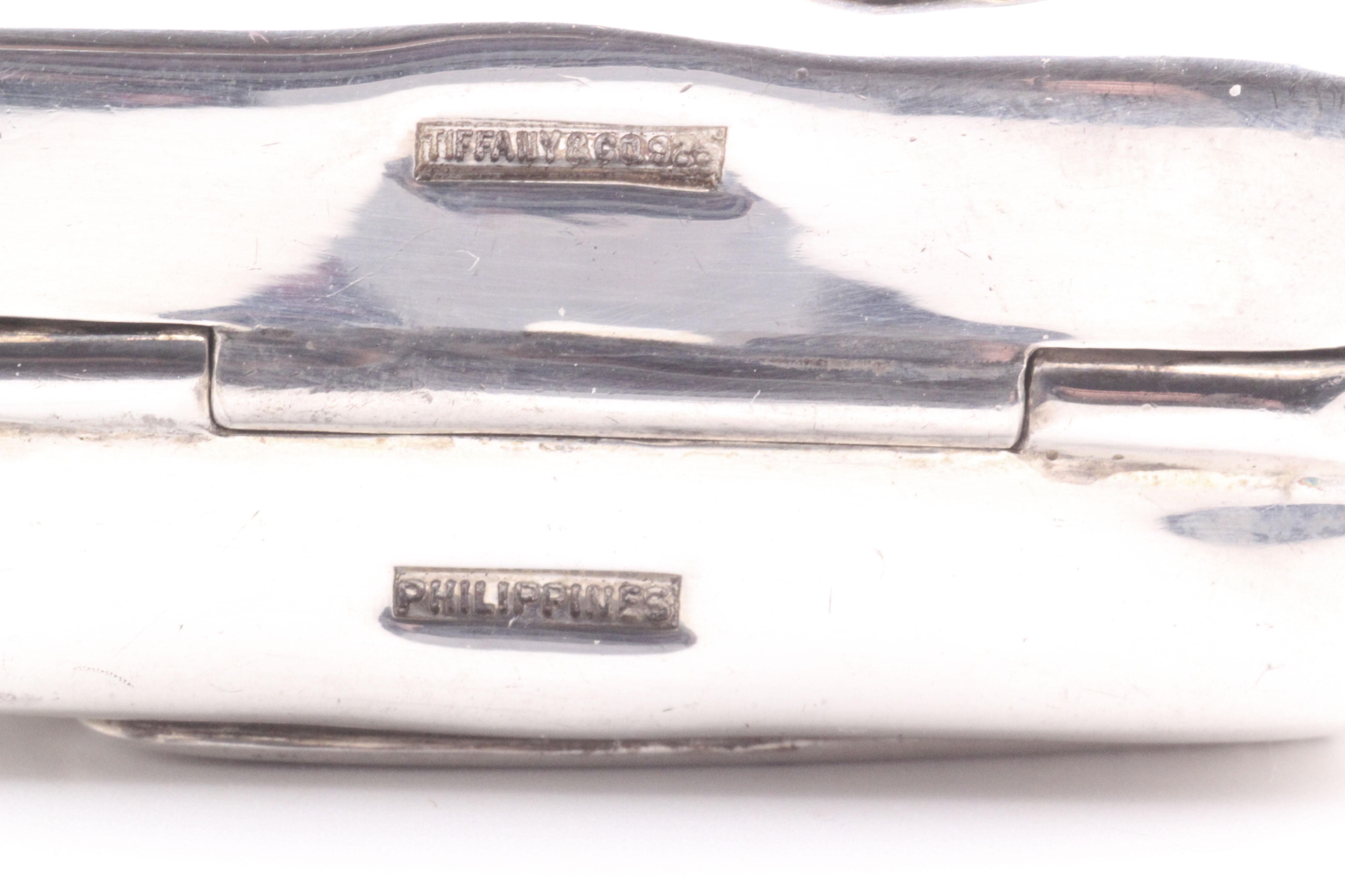 Tiffany & Co. Maletín Viajero Estuche Pastillero de Plata de Ley 925 en venta 5