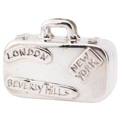 Tiffany & Co. Travelers Suitcase 925 Sterling Silver Pill Box Case