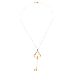 Tiffany & Co. Trefoil Key 18K Yellow Gold Pendant