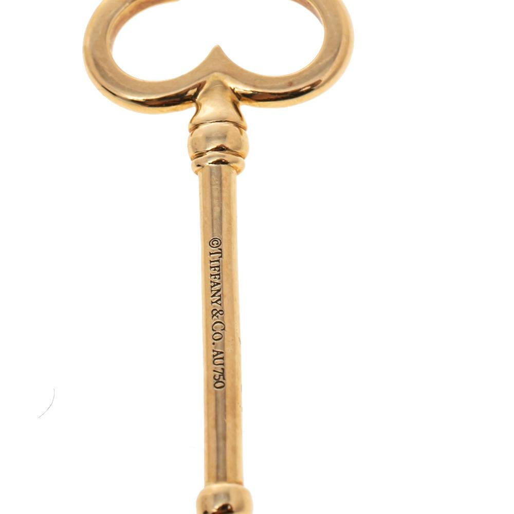 Women's Tiffany & Co. Trefoil Key 18K Yellow Gold Pendant