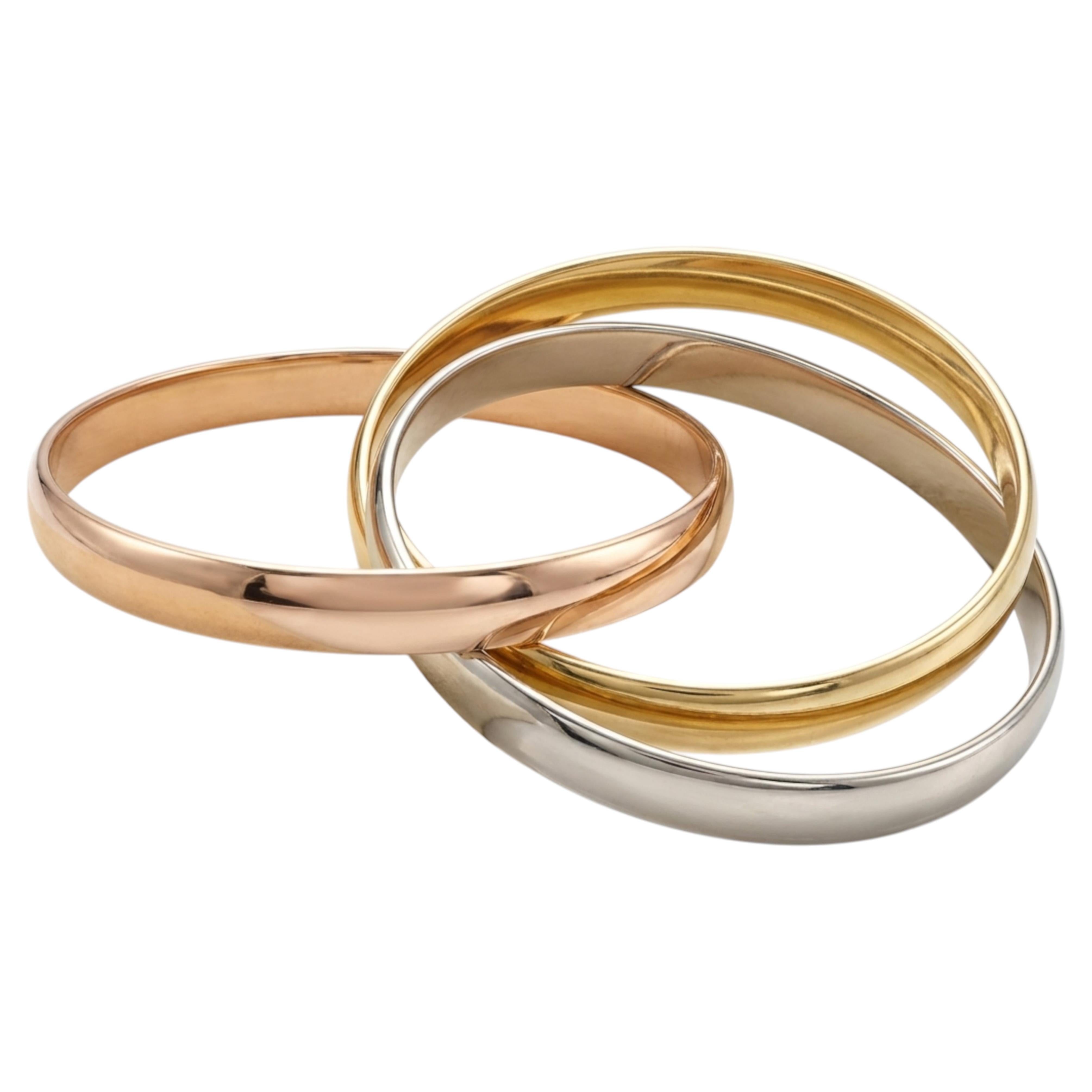 Tiffany & Co. Tri-Color Rolling Bangle Bracelet