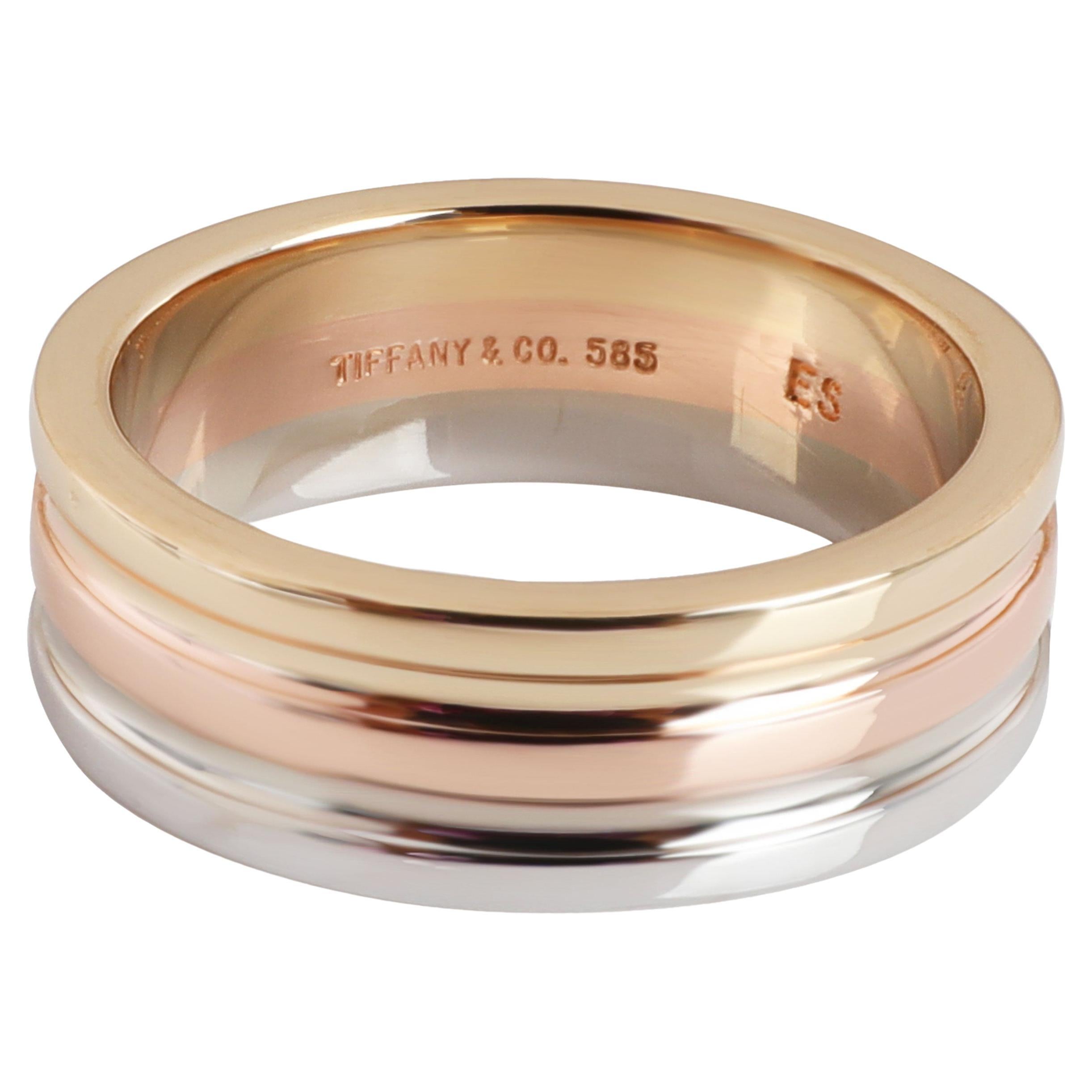 Tiffany and Co. Trinity Band in 14K 3 Tone Gold For Sale at 1stDibs | tiffany  trinity ring, trinity ring tiffany, tiffany and co trinity ring
