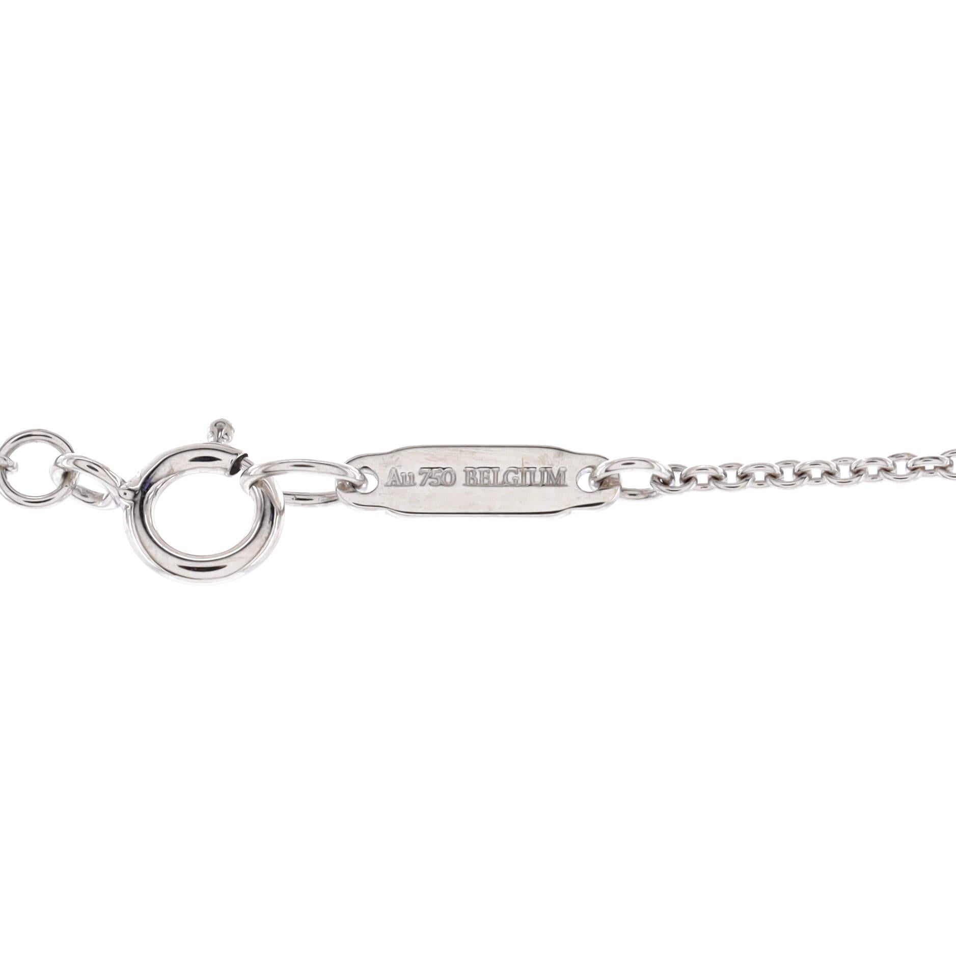Tiffany & Co. Triple Interlocking Circles Pendant Necklace 18k White Gold In Good Condition In New York, NY