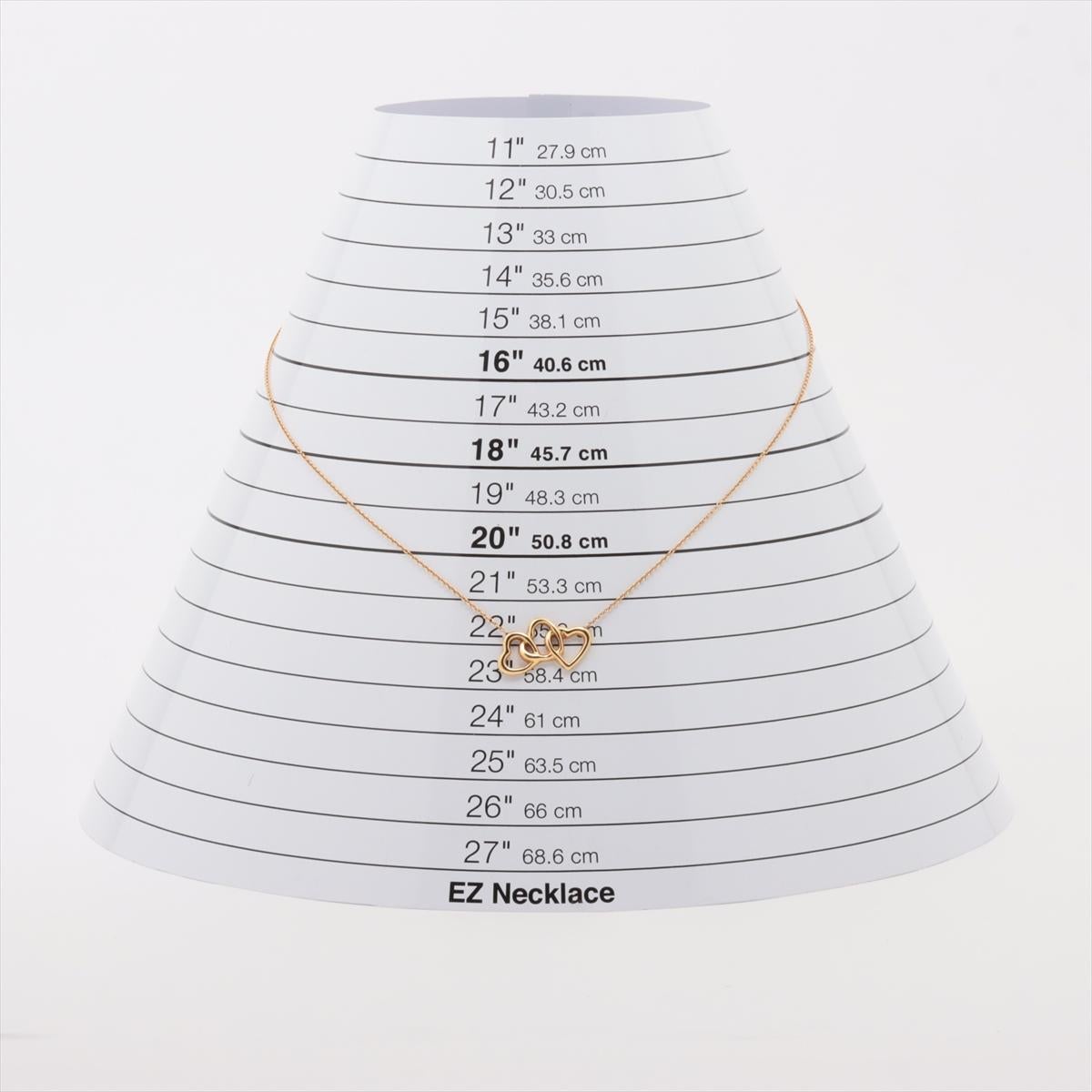 Tiffany & Co. Triple Interlocking Open Heart Pendant Necklace Gold 2
