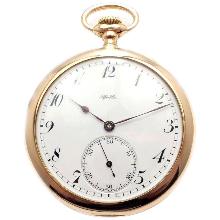 Tiffany and Co. Triple Signed Yellow Gold Pocket Watch at 1stDibs ...