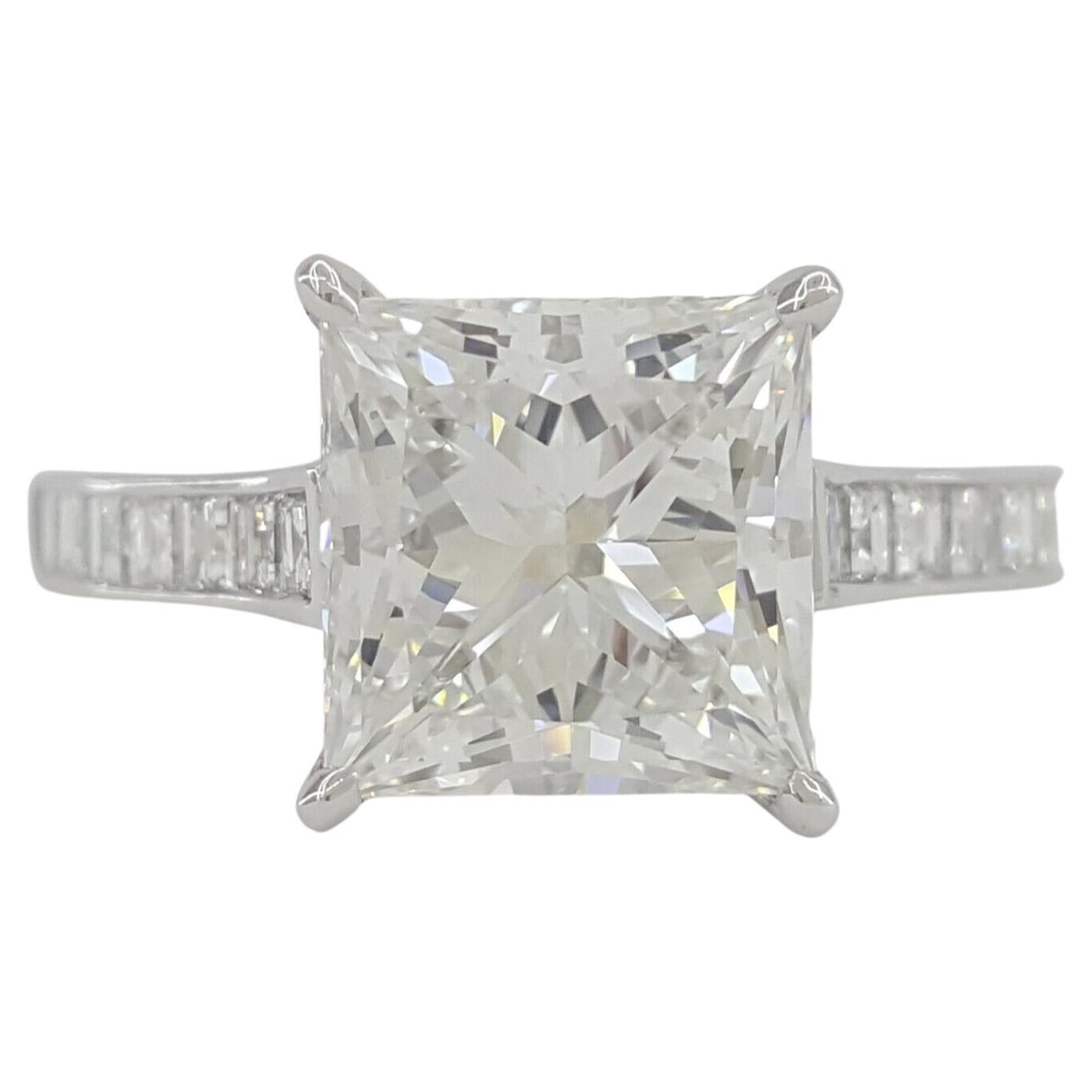 Tiffany & Co. True 3 Carat Radiant Brilliant Cut Diamond Ring For Sale