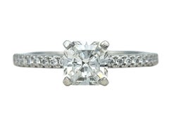 Tiffany & Co. Verlobungsring aus Platin mit True Cut .71 Karat Solitär-Diamant
