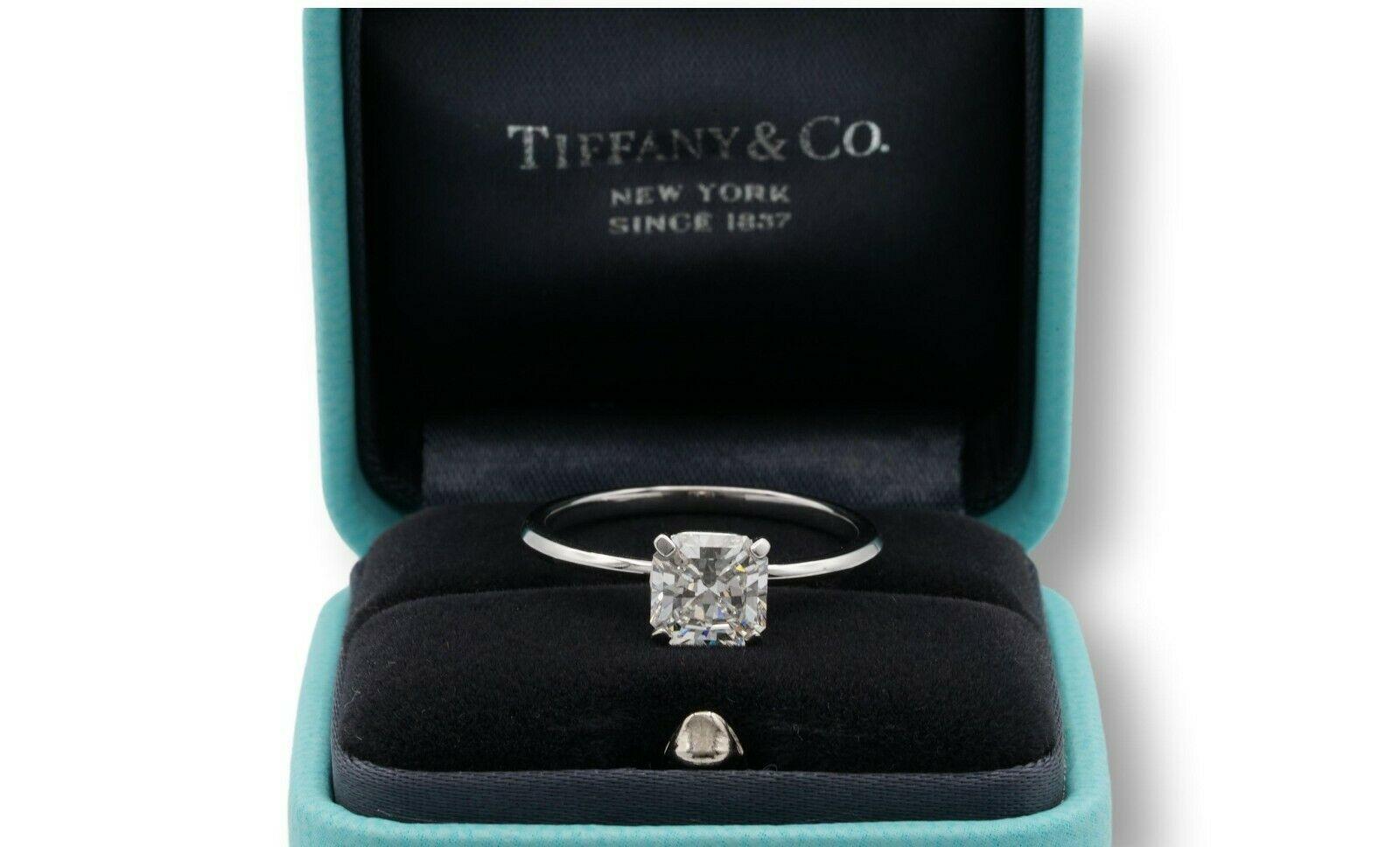 Tiffany & Co True Cut Solitaire Engagement Ring featuring a 1.40 ct Center G color, VS1 clarity. 
Originally purchased in November 2020, This Ring is Brand new and never been worn. 
Finely crafted in 4 prongs with a basket setting showcasing the