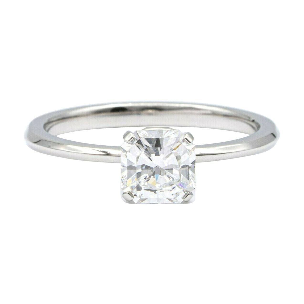 Tiffany & Co. Platinum True Cut Diamond Engagement Ring 0.80 Ct D VVS1 GIA Cert