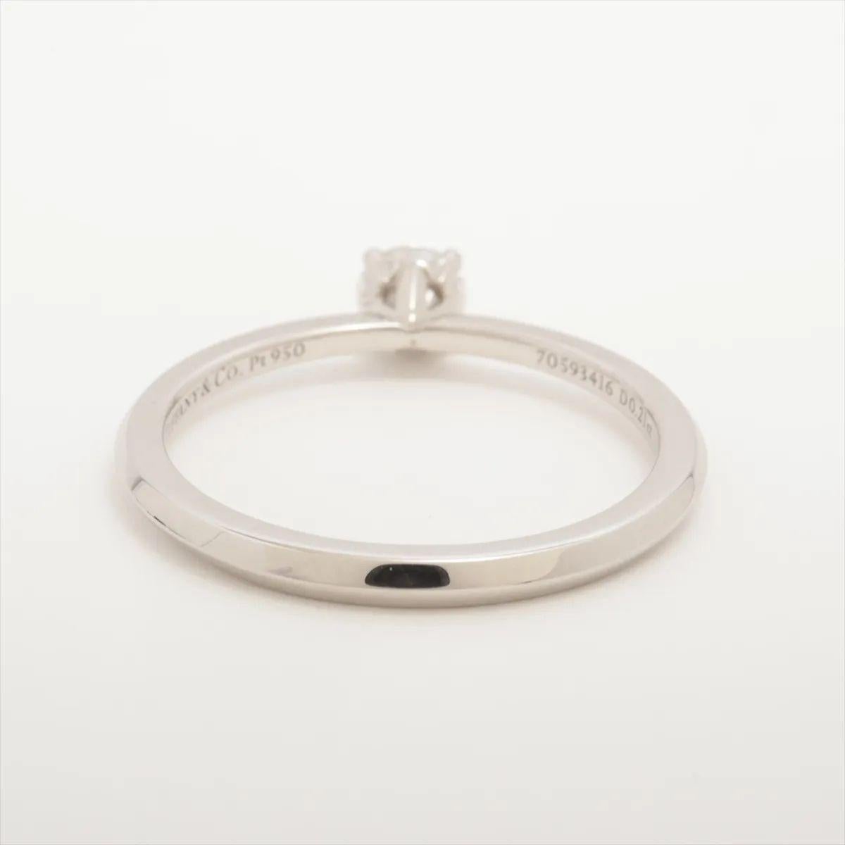 Round Cut Tiffany & Co. True Diamond Ring Platinum For Sale