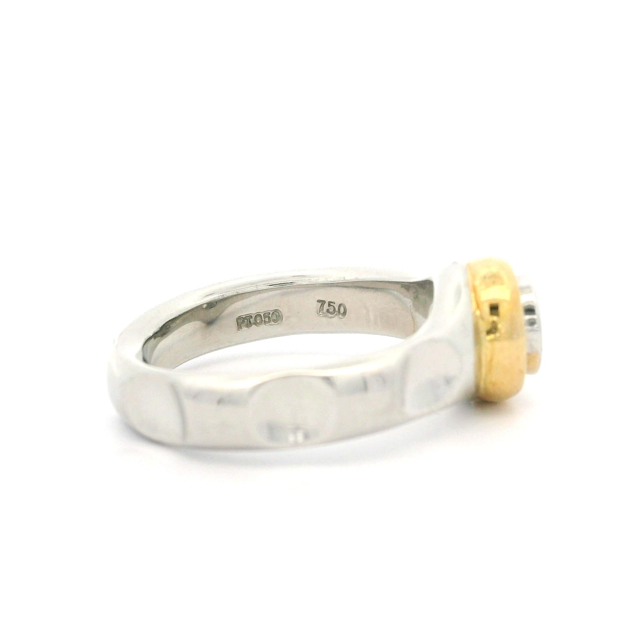 Tiffany & Co. True Love Anillo solitario de diamantes redondos de 0,22 ct en platino y oro de 18 quilates en venta 5