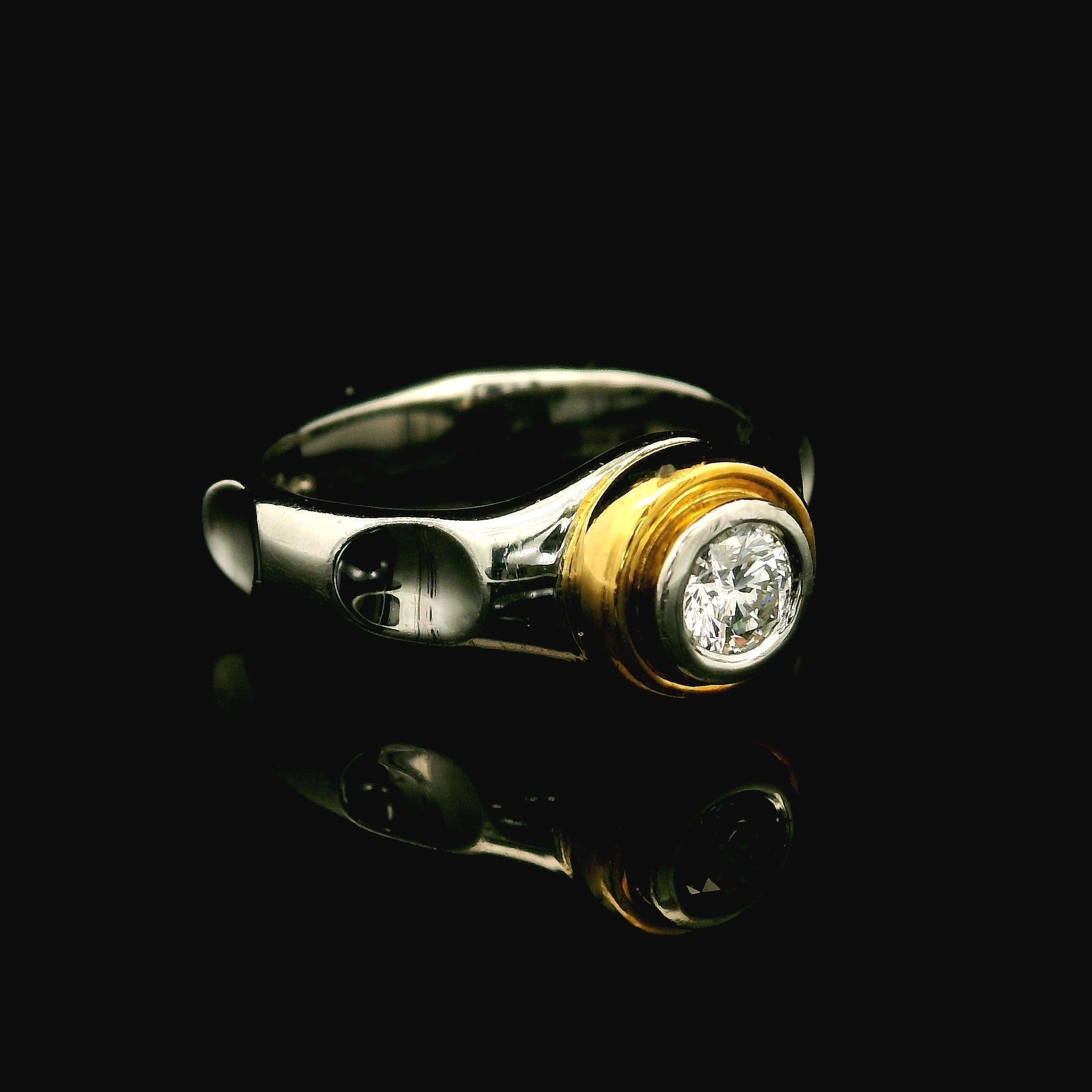 Tiffany & Co. True Love Anillo solitario de diamantes redondos de 0,22 ct en platino y oro de 18 quilates en venta 2