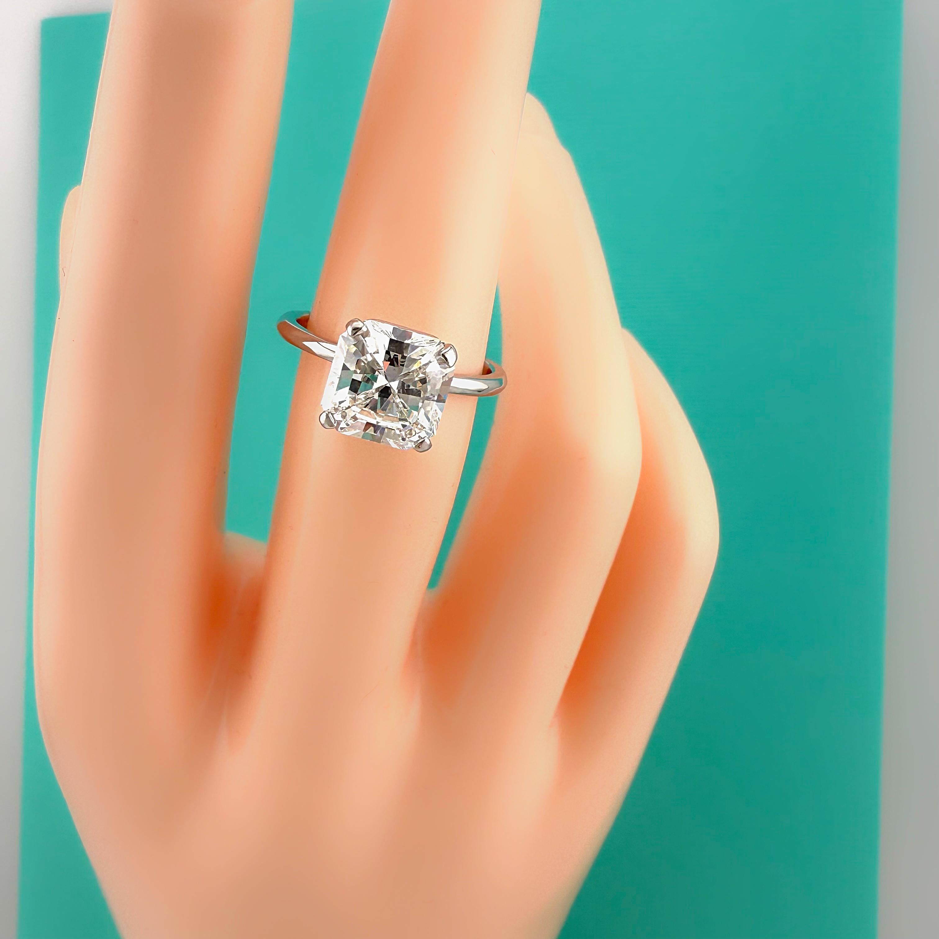 Tiffany & Co TRUE Platinum Diamond Engagement Ring  2.66 CTS G VS1 Retail $79.5K For Sale 6