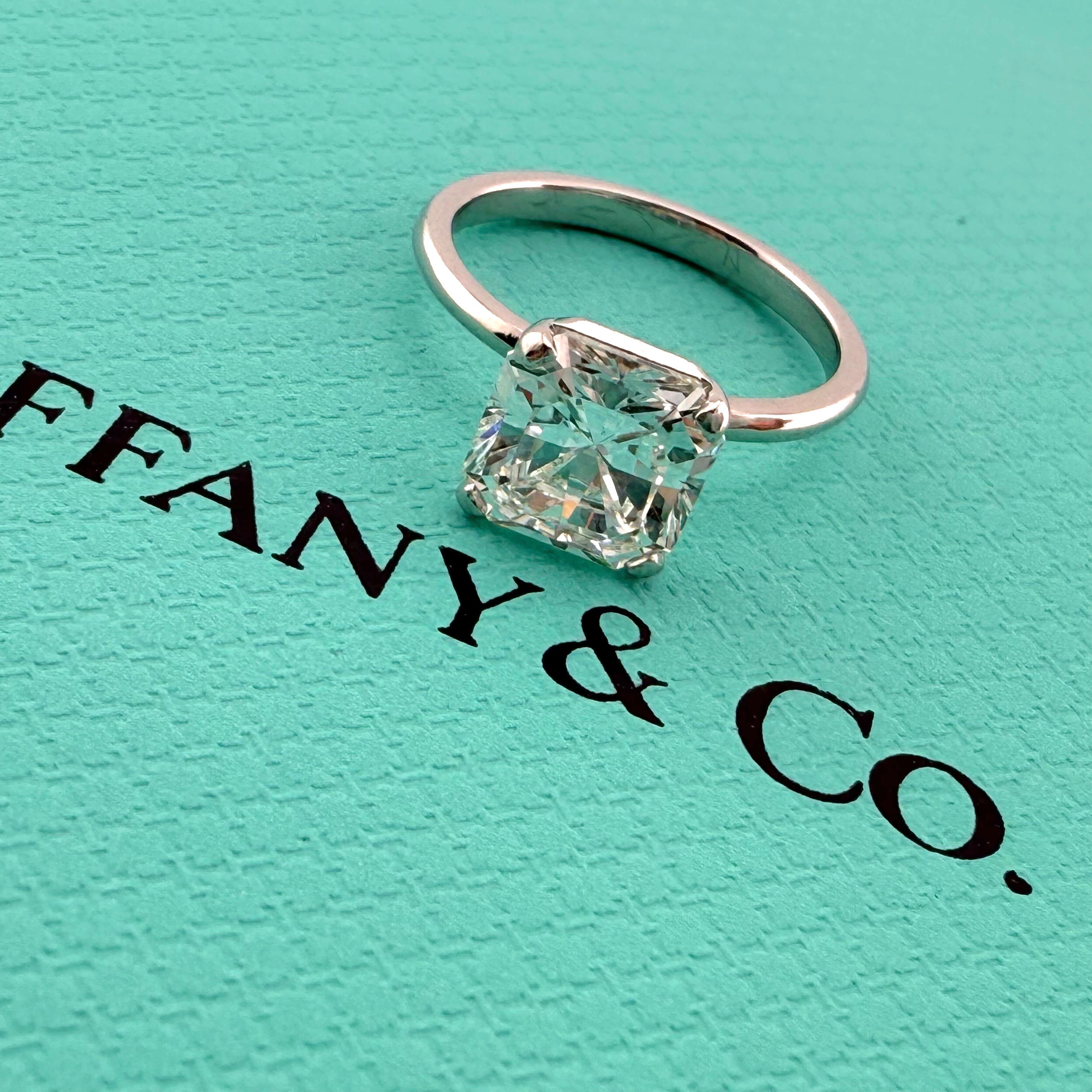 Tiffany & Co TRUE Platinum Diamond Engagement Ring  2.66 CTS G VS1 Retail $79.5K For Sale 13