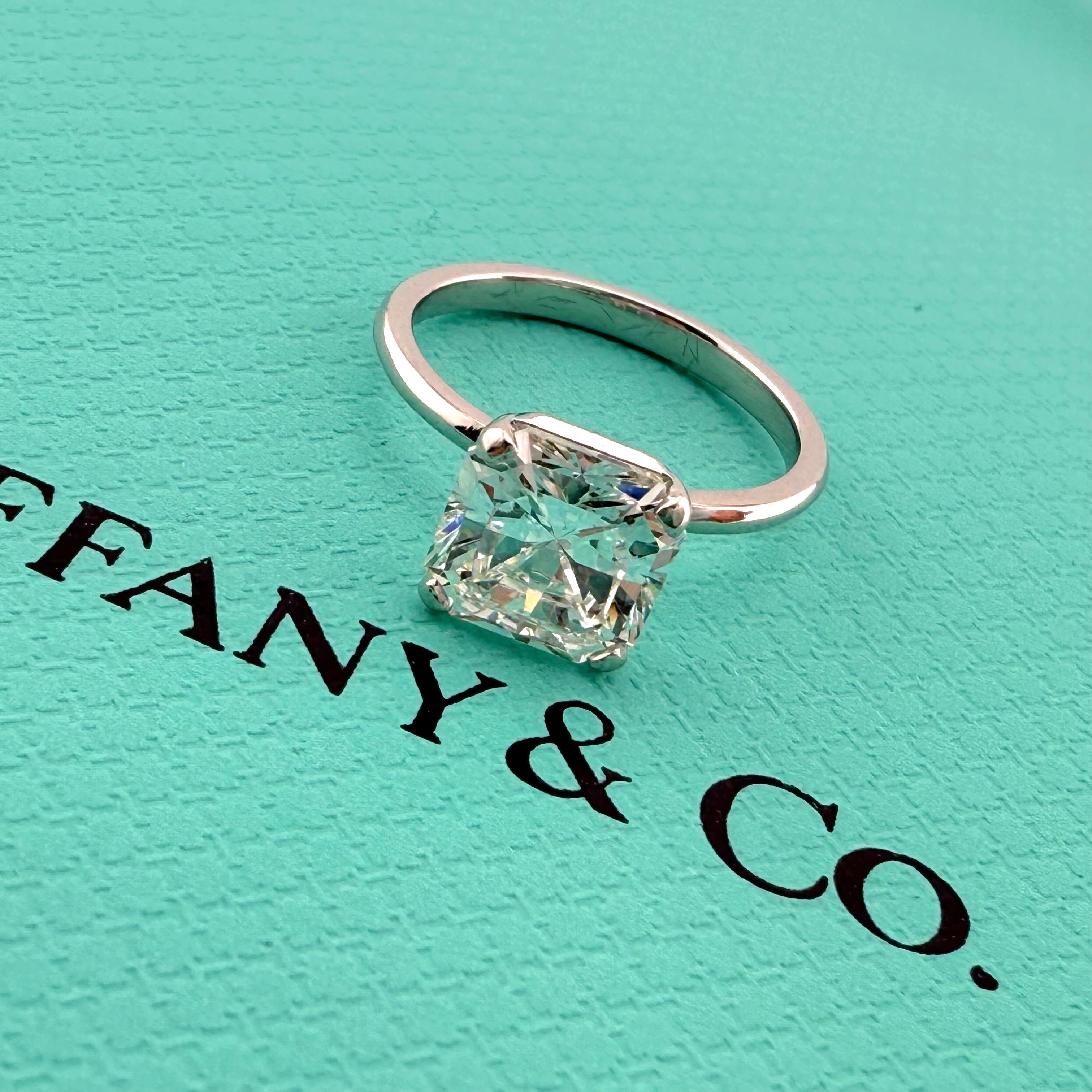 Tiffany & Co TRUE Platinum Diamond Engagement Ring  2.66 CTS G VS1 Retail $79.5K For Sale 1