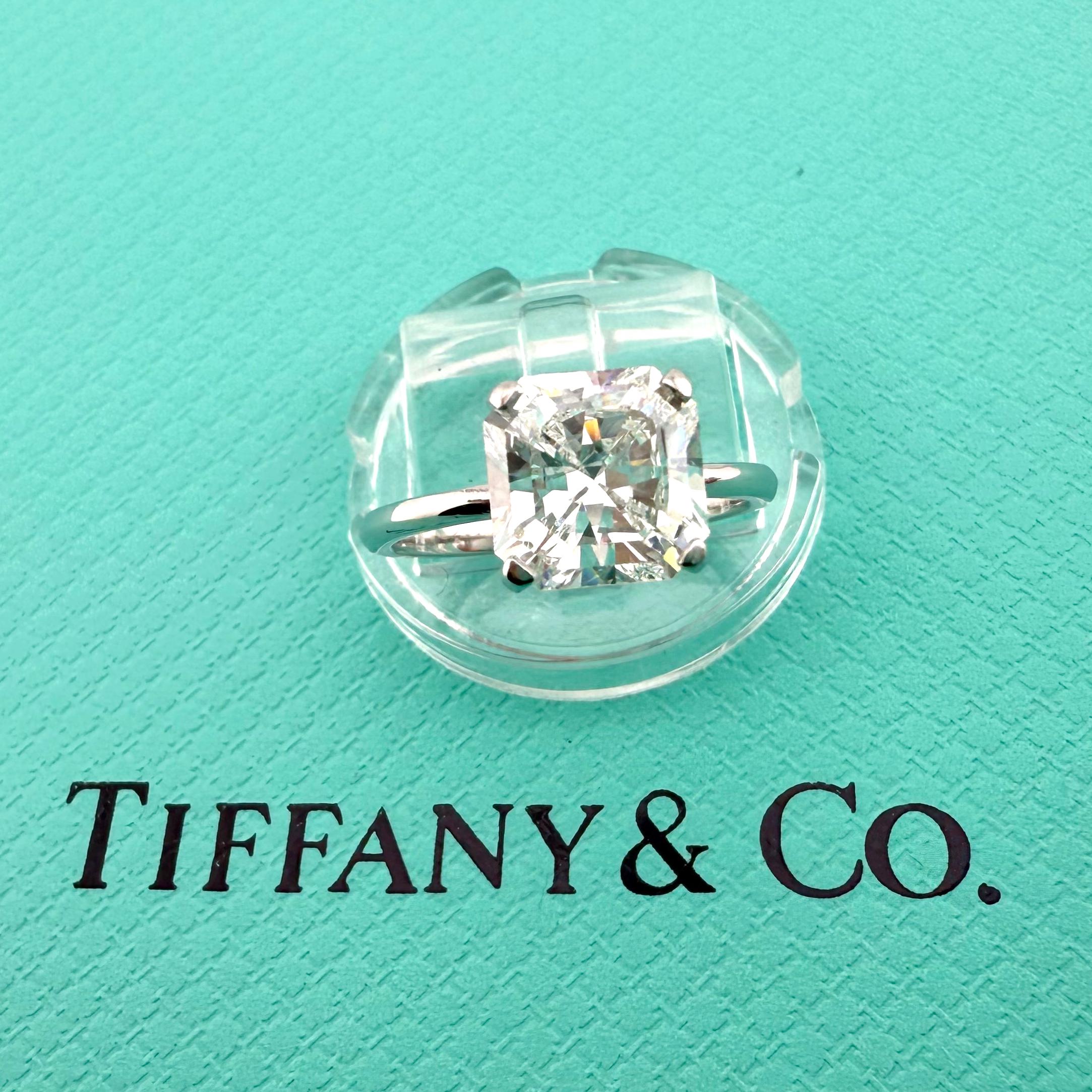 Tiffany & Co TRUE Platinum Diamond Engagement Ring  2.66 CTS G VS1 Retail $79.5K For Sale 2