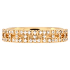 Tiffany & Co. True Ring 18K Rose Gold with Pave Diamonds Narrow