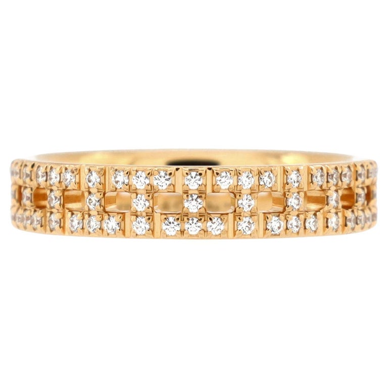Tiffany and Co. True Ring 18K Rose Gold with Pave Diamonds Narrow For Sale  at 1stDibs | tiffany and co true wide ring, tiffany true ring gold, true  narrow ring