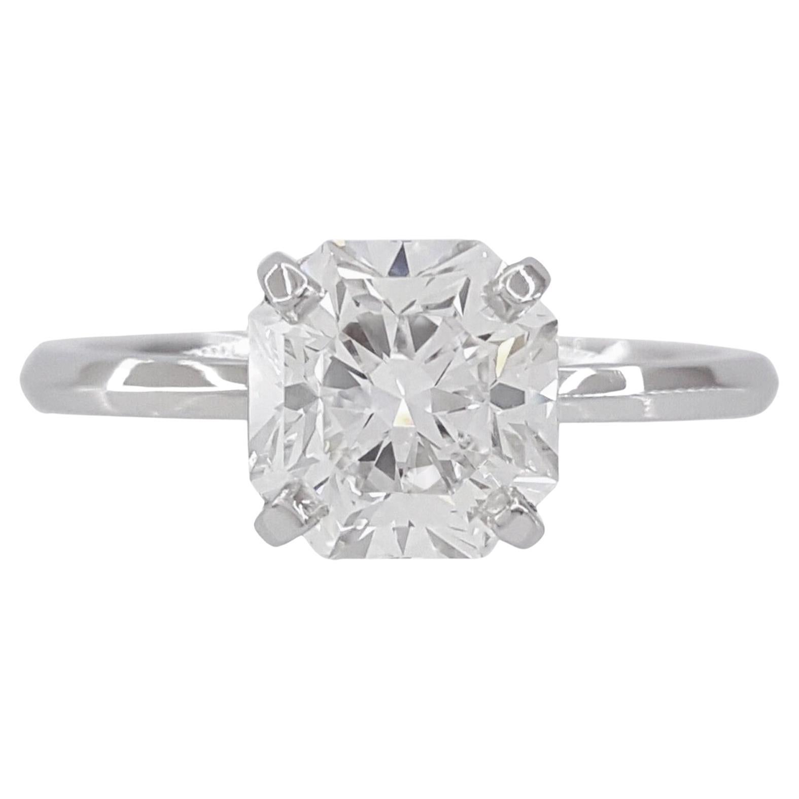 Tiffany & Co. True Square Radiant Brilliant Cut Diamond True Ring For Sale