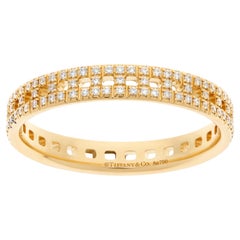 Tiffany & Co. True T Narrow Ring 18k Rose Gold with Diamonds