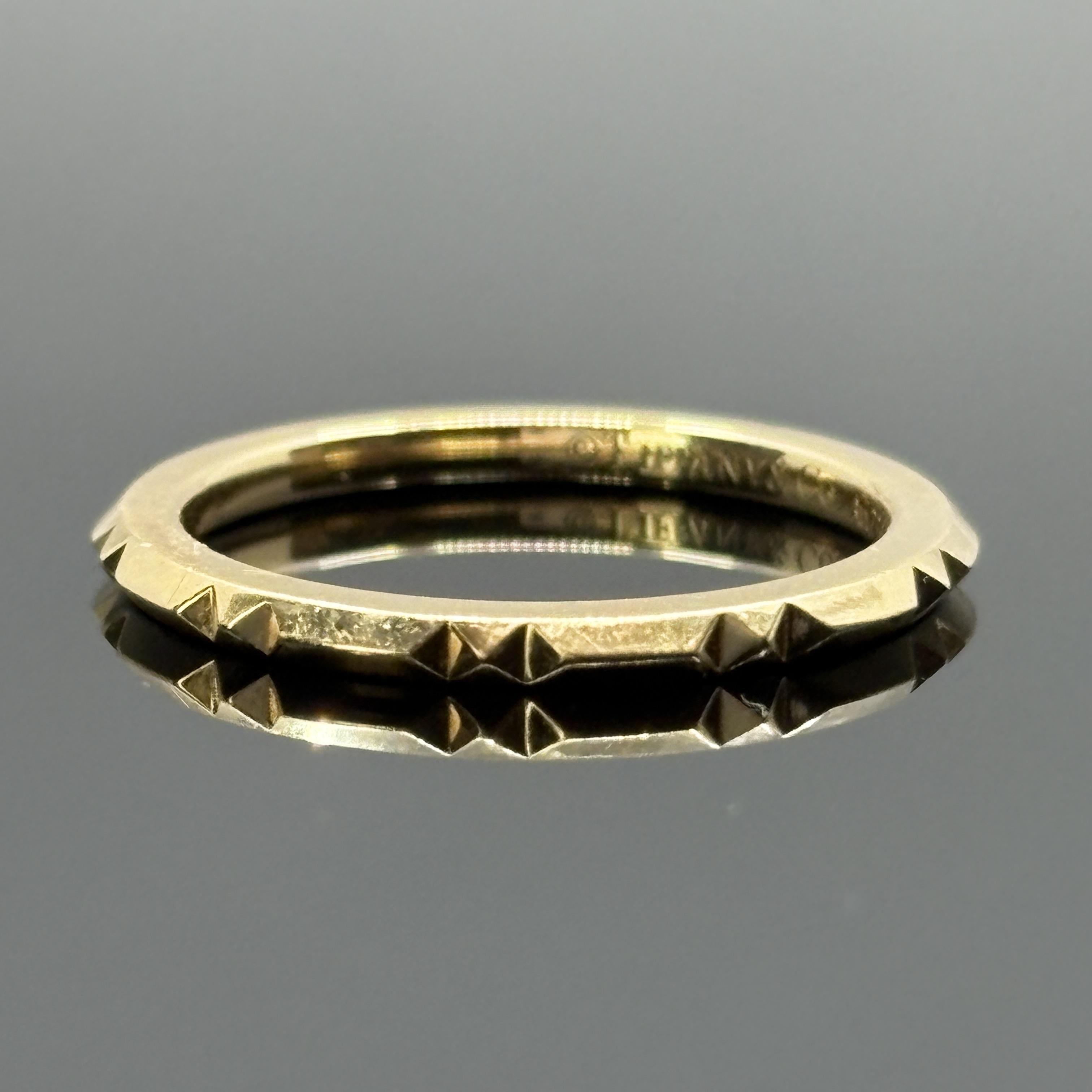 Tiffany & Co. Trueing anneau empilable en or rose 18k - Sz 3.75 en vente 4