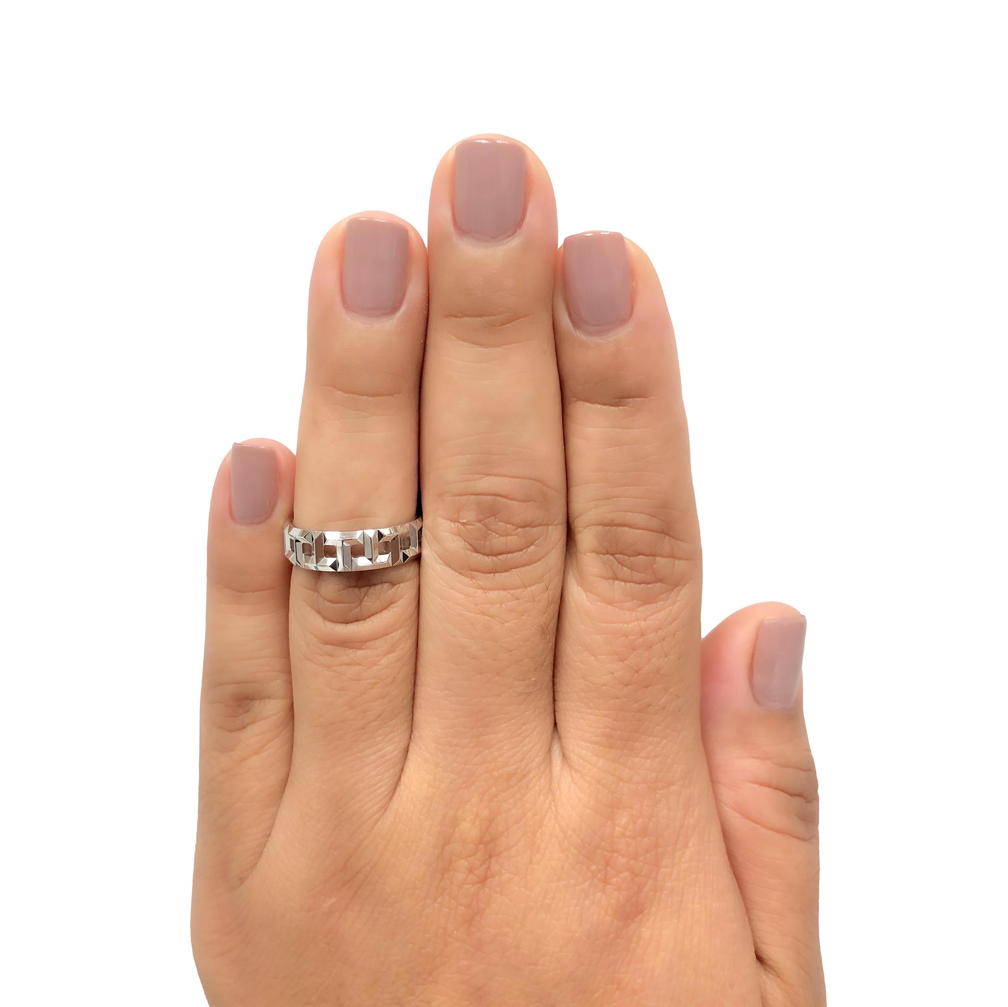 Tiffany & Co. Trueing breiter Ring aus 18K Weißgold - 5,5 mm, Größe 6 1