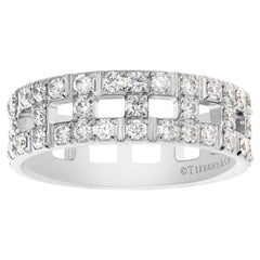 Tiffany & Co. "True Wide" Ring Collection Wedding Band in 18k White Gold