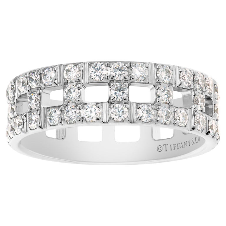 Tiffany and Co. "True Wide" Ring Collection Wedding Band in 18k White ...