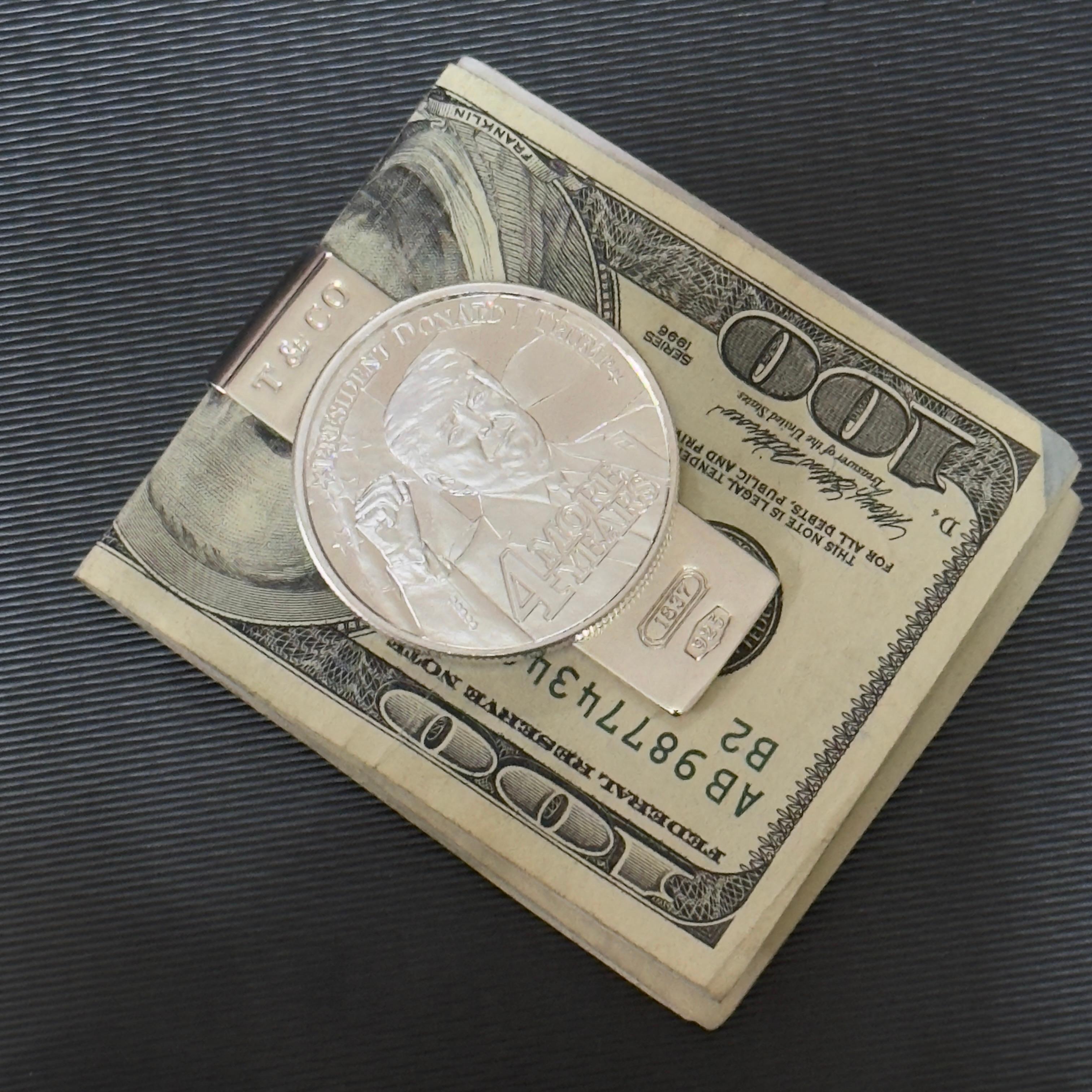 Femenino o masculino Tiffany & Co Trump Pinza para billetes Plata de ley Estate en venta