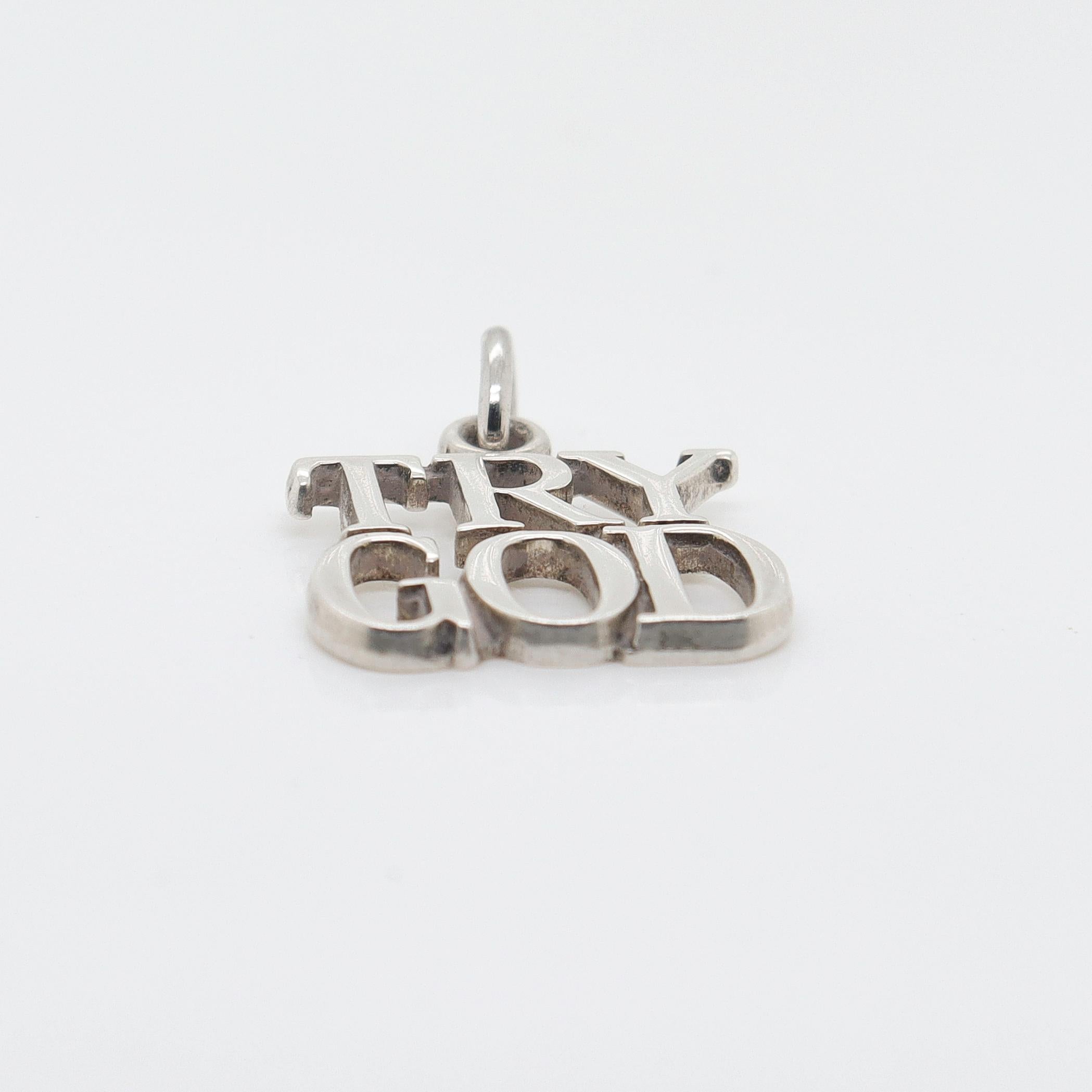 Tiffany & Co. 'Try God' Charm Pendant for a Necklace or Bracelet 1