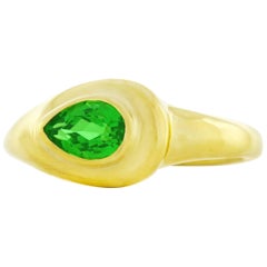 Tiffany & Co. Tsavorite Set Gold Ring